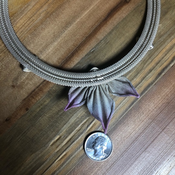 Sarah Cavender Metalworks Mesh Floral Necklace - Picture 5 of 5